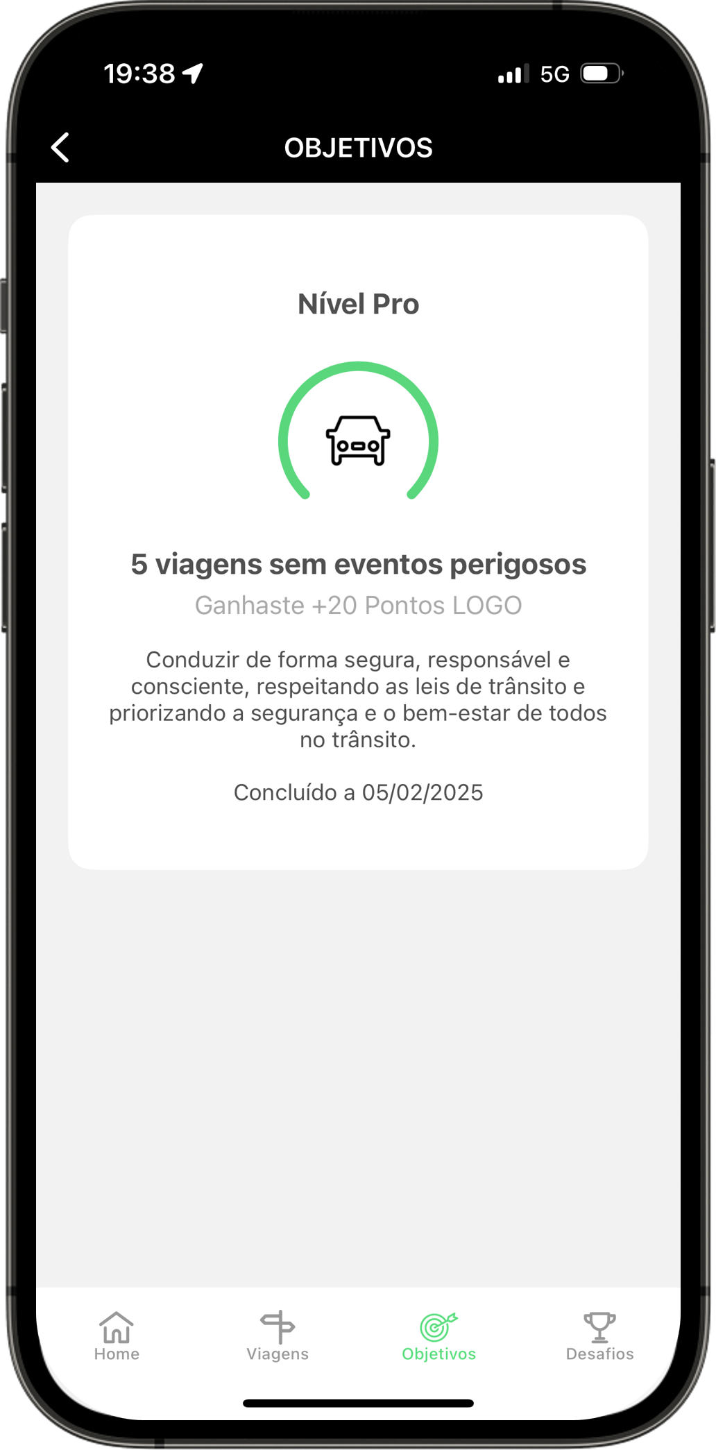 Ecrã app Ganha LOGO Acumula Pontos