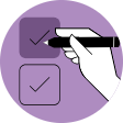 Pictograma com checkboxes
